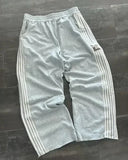GETADME American Letter Patch Retro Double Layer Design Y2K Pants Baggy Sweatpants Men Hip Hop Gothic Elastic Waist Jogging Casual Pants