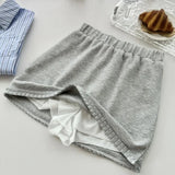 GETADME Preppy Style Fashion 3 Piece Sets Women Casual Sweatshirts + Stripe Shirt + Mini Skirts Korea Chic Outwear Bow Y2k Suits Autumn