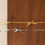Getadme-316L Stainless Steel Bow Collarbone Snake Bone Chain Necklace Casual Personality Girl Exquisite Jewelry Gift Party Accessories