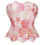 GETADME Lace double-layer corset palace style ins-inspired print body-shaping garment multi-colored sexy slim-fitting