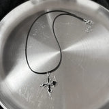 GETADME Punk Stainless Steel Star Geometry Pendant Necklace for Men Hip Hop Elements Jewelry