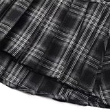 GETADME Vintage Plaid Mini Skirt Women Y2k Japanese Sexy Low Waist Pleated Short Skirts Summer Preppy Jk Korean All Match A Line Faldas