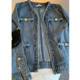 GETADME 가을 미국 데님 고품질 코튼 레트로 스타일 여성용 스트레이트 튜브 데님 탑 재킷 레이어드 패션 루즈 데님 재킷