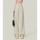 GETADME 2026 Girls High Waist Straight Leg Jeans Female Chic Printed Designer Pants Women Korean Casual Fashion Denim Trousers