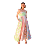 GETADME Women's Beach Style Graffiti Printed Long Dress Leisure Spaghetti Straps Long Dress 2025 Summer Female Floral Print Long Dress