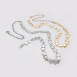 GETADME 패션 스타 골드 체인 벨트 여성 허리 조절 가능 고스 펑크 실버 메탈 벨트 여성용 럭셔리 디자이너 드레스 허리띠 Y2K