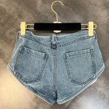 GETADME American High Waist Spicy Girl Irregular Denim Shorts Women Summer New Fashion Elastic Tight Hot Pants Jeans Women Clothing
