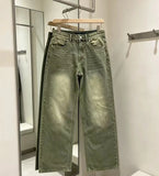 GETADME Y2K European and American men's fashion distressed casual pants hip-hop goth jeans straight pants men's clothing