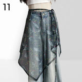 GETADME 190cm Summer Bohemian Hottie Jazz Belt Mesh Breathable Beach Outer Wear Multifunctional Waist scarf Accessories