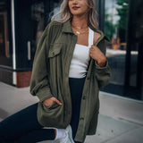 GETADME Hot Selling New Women's Fashion Long Sleeved Single Breasted Cardigan Woolen Sweater Woolen Jacket
