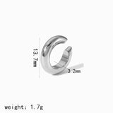 GETADME 인기 상품 18K 골드 컬러 스테인리스 스틸 다층 귀 클립 방수 금속 유니크 패션 트렌디 여성 선물