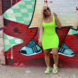 GETADME 2025 Summer New Women's Solid Color Strap Casual Dress