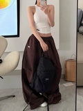 GETADME 2026 Summer Pattern Embroidered Parachute Sweatpants Y2k American Women's Loose Pleated Hip Hop Loose Wide Leg Jogger Pants