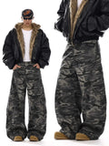 GETADME Camo Men's Baggy Jeans American Style Y2K Denim Pants Wide Leg Office-to-Street Trousers Outdoor Streetwear Hip-Hop Pants