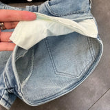 GETADME American High Waist Spicy Girl Irregular Denim Shorts Women Summer New Fashion Elastic Tight Hot Pants Jeans Women Clothing