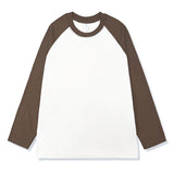 GETADME AOSSVIAO 2025 Women's Autumn Winter Fashion O Neck T-Shirt Female Loose Long Sleeve Tees 100% Cotton Patchwork Casual Tops