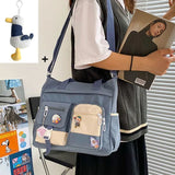 GETADME Nylon Waterproof Canvas Women Handbags Shoulder Bag Japanese Ladies Messenger Bag Student School Crossbody Bags for Girl Satchel
