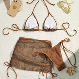 GETADME New Sexy Bikinis Female Swimsuits Women Three-Piece Swimwear Beach Swimming Wear Bathing Suits Brazilian Bikini Set Pool Bather