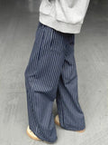 GETADME Vintage Blue Striped Jeans Women Y2k Hip Hop Grunge Straight Denim Trousers Punk High Waist Streetwear Wide Leg Jeans