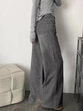 GETADME Striped Vintage Loose Jeans High Waist Streetwear Harajuku Women Casual Denim Pants American Retro Fall Winter Wide Leg Trouser