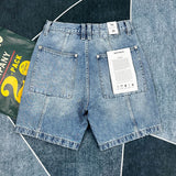 GETADME Heavyweight American retro denim shorts for men's summer 2025 new straight casual capre pants
