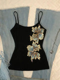 GETADME Y2k Crop Tops Vintage Clothes Aesthetic Print Basic Vest Summer Harajuku Sleeveless Slim 2000s Streetwear Goth Cami Emo Girl
