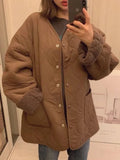 Getadme-Womens Winter Clothing Jackets Warm Quilted Coat Korean Fashion Casual Fleecing Cotton-padded Clothes New in Outerwears