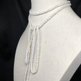 GETADME 새로운 프랑스 스타일 니치 바로크 진주 그린 사암 목걸이 인스 롱넥 쥬얼리 도매 여성 선물용