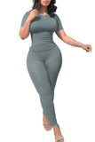 GETADME Lounge Wear Ribbed Casual 2 Piece Summer Shorts Set For Women  Sleeve Top+Elastic Leggings Outfits