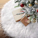 GETADME Christmas Tree Decoration,78/90/122cm White Plush Christmas Tree Skirt,Xmas Tree Base Mat,Christmas Home Decoration 2025