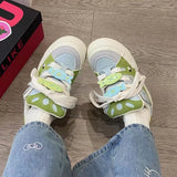GETADME Women's Casual Shoes 2025 Spring New Fashion Cross Tied Height Increase Platform Sneakers Breathable  Comfortable Non Slip Flats