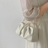Getadme-Fashion Pearl Handle Women Dinner Clutch Purse Handbags Luxury Design Ladies Square Shoulder Bags Female Small Messenger Bag