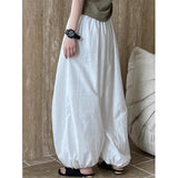 GETADME Oversized Bloomers 2025 New Summer Designer Elegant Fashion Women Lantern Pants Casual Loose Breathable Cotton Wide Leg Pants
