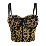 GETADME Push Up Women Sexy Gothic Flower Embroidery Corset Top Bustiers Lace Bra Lady Camis Overbust Cropped Tops Club Party Lingerie