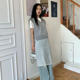 Getadme Spring Summer Korean Version Ins Blogger Unique Lace Layered Gauze Skirt with Tie Up Spicy Girl Apron Ladies Skirts Y2k Girls