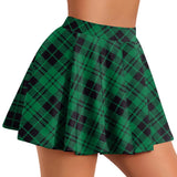 GETADME Retro Plaid Pleated Skirts Skirt Y2K Streetwear Vintage School Uniform A-Line Gym Student Short Skirt Girl Xmas Dress Up
