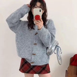 GETADME Autumn Winter Cardigan Sweater Women Knitted Coats Fashion Female Long Sleeve Solid Casual Knitwear Jackets Knit Cardigans Tops