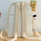 GETADME Gift pendant schoolbag, female high school student schoolbag, backpack, college student large-capacity and versatile backpack