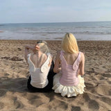 GETADME American hot girl pure desire creative back wing camisole vest summer trend slim fit women's versatile outerwear top