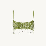 GETADME Sexy Sequins Tassel Skirt Sets Women Sling Crop Tops Hip Package A-line Short Skirts 2025 Summer Chic Beach Party Outfits Lady