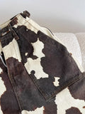 GETADME 2025 Ropa Y2K Fashion Cow Pattern Baggy New Jeans Pants For Women Designer Clothes Straight Cotton Korean Casual Lady Trousers
