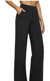GETADME Casual Loose Straight Leg Pants Women's Summer New Arrival 2025 Pocket Detail Comfortable Fit Long Trousers Fashionable