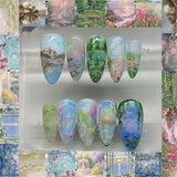 GETADME 24pcs Gradient Black False Nails Cute Cartoon Cat's Eye Forest Elf Girl Press On Nails Glossy Almond Sweet Cool Fake Nail Tips