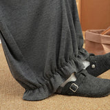 GETADME New Japanese Fashion Cropped Pants for Woman Vintage Baggy Lantern Trousers Women Spring Autmn Kawaii Ruffled Casual Pant Mujer