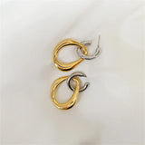 GETADME Geometric Contrast Color Splicing Earrings Simple Irregular Alloy Drop Earring For Women Fashion Jewelry Women’s Gift Accessorie