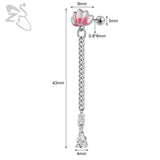 GETADME ZS 1 Piece 20G Cute Heart Stud Earring For Children Women Pink CZ Crystal Earrings Ear Cartilage Helix Conch Piercing Jewelry