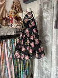 GETADME Gothic Black Strap Dress Women Casual Y2k V-neck Summer Evening Party Dresses Bodycon Slim High Street Chic Skinny Clothing