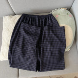 GETADME Embroidery Dog Vintage Plaid 2 Piece Suit Pyjama Femme Korean Style Casual Soft Fashion Women's Pajamas Autumn New Sleepwear