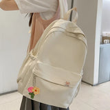 GETADME New Waterproof Nylon Women Backpack Female Travel Bag Backpacks Schoolbag for Teenage Girls Solid Color Bookbag Mochila Bookbag