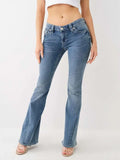 Getadme Sexy Women Pencil Leggings Jeans American Retro Trend Harajuku Hip Hop Pocket Embroidered Slim Jeans Low Waist Y2k Denim Pants